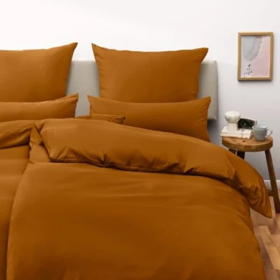 Imagen de Blumtal Juego de Funda Nordica Cama 90 Microfibra Edredon 155x220 y Almohada 70x40, Certificado Oeko Tex, Muy Suave Transpirable Marrón