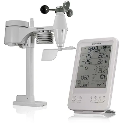 Imagen de Bresser Wetterstation Funk mit Außensensor Wetter Center 5 in 1, Blanco