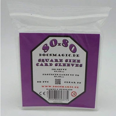 Imagen de docsmagic.de 100 Medium Square Board Game Sleeves 80 x 82