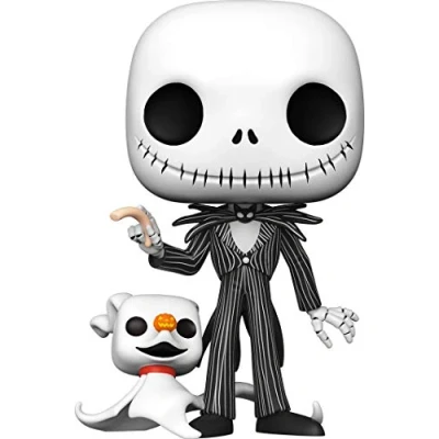 Imagen de Funko Pop! Disney Christmas 10 Nightmare Before Jack Skellington with Zero The Figura de Vinilo Coleccionable Idea Regalo Mercancia Oficial