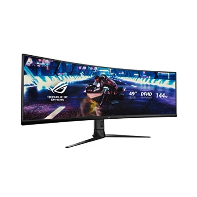 Imagen de ASUS ROG Strix XG49VQ, Monitor Gaming Ultrapanorámico Curvo (3840 X 1080P, 144 Hz,usb 3.0 Freesync 2 HDR, Displayhdr 400, 125% sRGB, Dci P3. 90%, Shadow Boost), 49&quot;, Negro