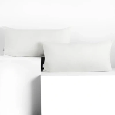 Imagen de DecoKing 2 Fundas de Almohada 40 x 80 cm, algodón, con Cremallera, Color Blanco y ámbar