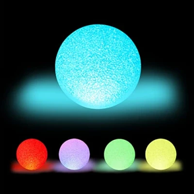 Imagen de Relaxdays Lámpara LED redonda, Cambio de color, A pilas, Sin cable, Interior, Multicolor, Ø 15 cm, Blanco