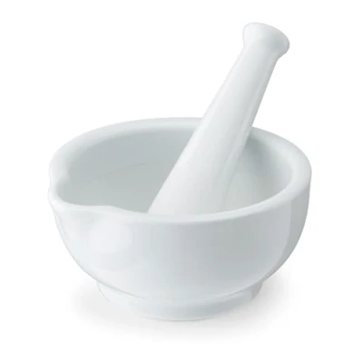 Imagen de Mikasa Mortero de porcelana, blanco para moler hierbas y especias, Envasado regalo apto lavavajillas