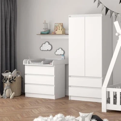 Imagen de Vicco Cambiador Emma, Blanco, 80 x 85.4 cm con 3 cajones