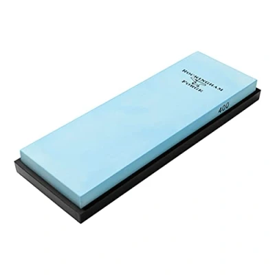 Imagen de Rockingham Forge Piedra de Afilar, Grit 400, Para Cuchillos Cocina, Grueso, Azul y Negra, RFC 186C