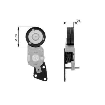 Imagen de GATES FleetRunner Micro V Kit T38426 Polea Tensora SEAT: Ibiza 3, Córdoba II Berlina, VOLKSWAGEN: Polo IV Hatchback, SKODA: Fabia 2