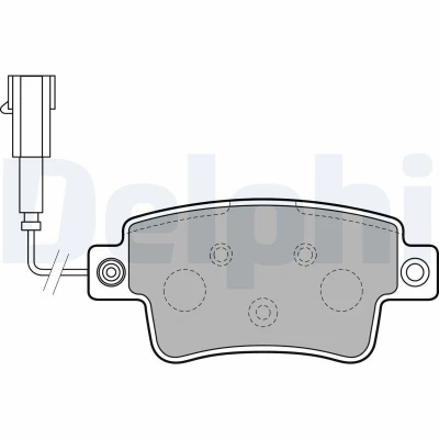 Imagen de DELPHI LP2231 Juego de pastillas freno con contacto avisador desgaste Chapa antichirridos accesorios FIAT: Punto Evo Hatchback