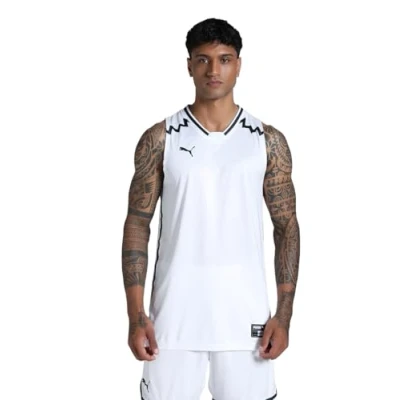 Imagen de Puma Hoops TEAM GAME Top, Hombre, Talla: Small, White