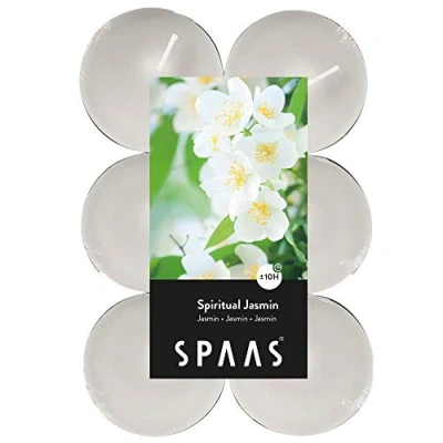 Imagen de Spaas 12 Velas aromáticas, Cera de parafina, Taza Aluminio, Blanco, D 58 mm x H 24