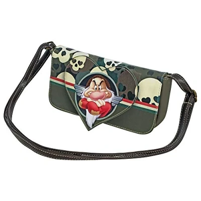Imagen de Disney Siete Enanitos Skull Bolso Bandolera Handy, Verde, 24 x 12 cm