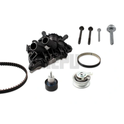 Imagen de HEPU PK06851 bomba de Agua + Kit Distribucion termostato montado en agua, con tornillos, juego tornillos SEAT: Ibiza 4