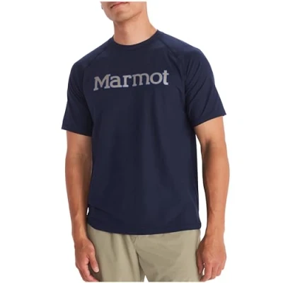 Imagen de Marmot Windridge Graphic SS, camiseta funcional transpirable, de deporte manga corta, fitness secado rápido, Hombre, Arctic Navy, L