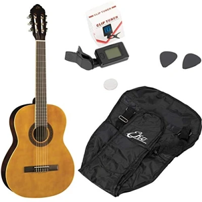 Imagen de EKO GUITARS CS 10 Pack Guitarra Clásica CS10 con afinador, púas y funda