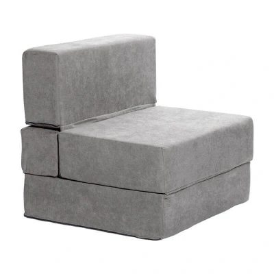 Imagen de Aznar Pouf Cama Individual Plegable tapizado Tela Altura 80 cm Talla única