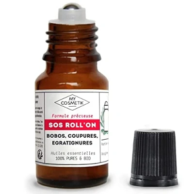 Imagen de SOS Roll on : Golpes, cortes y arañazos Mezcla de aceites esenciales 100% puros orgánicos 10 ml MY COSMETIK