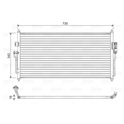 Imagen de VALEO 822583 Condensador sin secador Aluminio 342