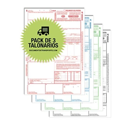 Imagen de Pack 3 Talonarios CMR Autocopiativos 4 Copias numeradas