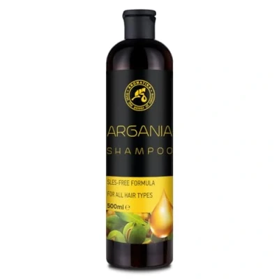 Imagen de Champú de Argán 500 ml con Aceite Hidratante Cabello Suave y Flexible Cuidado del el Cuero Cabelludo para Todo Tipo
