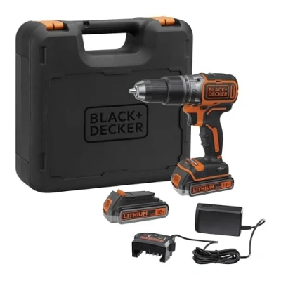 Imagen de BLACK+DECKER Taladro de percusión sin hilos (2 baterías, 2,5 Ah, 18 V, BL188E2K QW)