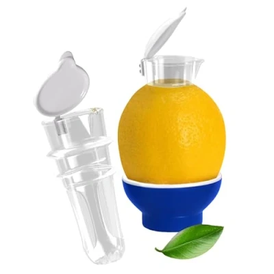 Imagen de Patent Safti exprimidor I La boquilla original para limones, naranjas, etc. Más fácil que cualquier de limones o zumos (Azul)