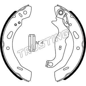 Imagen de TRUSTING 040.162 Zapatas de Freno 200,0mm 32mm FORD: FIESTA 6, Mk6 Sedán, 6 Van