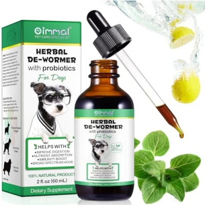 Imagen de Líquido Antiparasitario para Perros, Gotas Antiparasitarias Naturales 100% Natural, Promover La Salud Intestinal Y Higiene, Mejorar Digestión, Inmunidad 60Ml