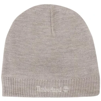 Imagen de Timberland Knit Logo Beanie Gorro, Light Grey HTHR, OS para Hombre