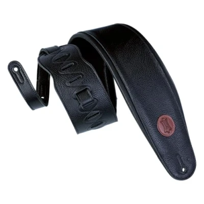 Imagen de Levy&#039;s Leathers MSS2 4 BLK Correa para bajo y guitarra de cuero, color negro