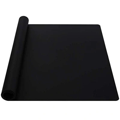 Imagen de Webake Tapete de Silicona para Hornear y Amasar 60 x 40 cm colchoneta antideslizante resistente al calor, protector encimera,estera arte manualidades 60x40cm (negro)