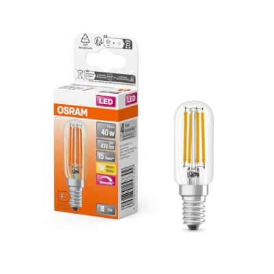 Imagen de OSRAM LED Lámpara especial en forma de lágrima, transparente, multicolor, 4,8 W, 470 lm, 2700 K para luz blanca cálida, casquillo E14, 25 mm diámetro, EEK F, regulable, paquete 6