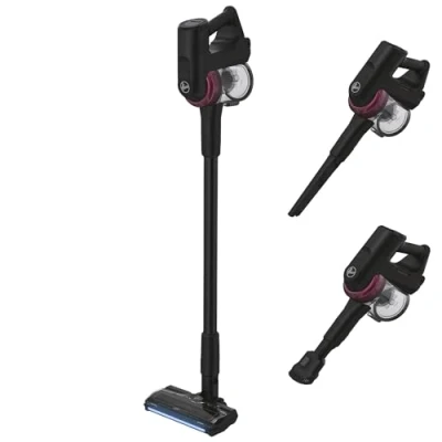 Imagen de Aspirador escoba Hoover HF4, 0.7 l, 30 min autonomía, Maniobrable 360º, Cepillo anti enredos, Luces LED, 3 años garantía, Negro