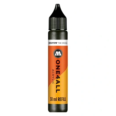 Imagen de Molotow ONE4ALL Recambio de tinta acrílica (30 ml), color negro metálico 223