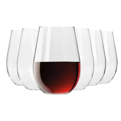 Imagen de Krosno Copas de Vino Tinto sin Tallo 580 ML Harmony Collection Vasos Agua Jugo Highball Perfectos para Uso en Casa, Restaurante y Fiestas Apto Lavavajillas