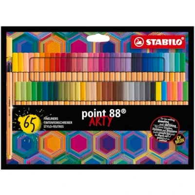 Imagen de Rotulador punta fina STABILO point 88 Estuche ARTY con 65 colores