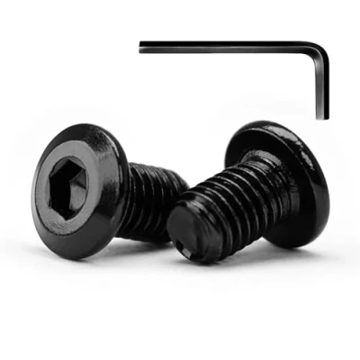 Imagen de M4 x 12 mm 10 Piezas de Tornillos Cabeza Hueca Hexagonal Plana Pernos, Acero Inoxidable A2 V2A, Pernos Plana, Rosca Completa, Óxido Negro (con Llaves Allen)