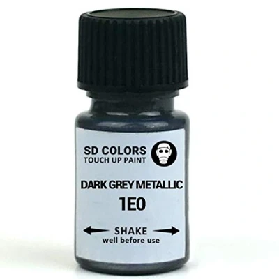 Imagen de SD COLORS Pintura de retoque color gris oscuro metálico 1E0, 15 ML, para reparación arañazos, código (solo pinta)
