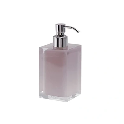 Imagen de GEDY Auckland Dispensador de jabón Resina Transparente Color Rosa, Dimensiones 16,2 x 7 cm y Peso 0,4 kg