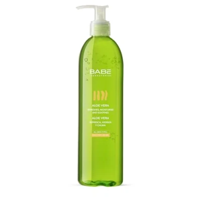Imagen de Laboratorios Babé Gel de Aloe Vera Puro 395 ml Refrescante, Hidratante, Calmante y Regenerante Ideal para Exposición Solar, Afeitado, Depilación Tratamientos Médico Estéticos