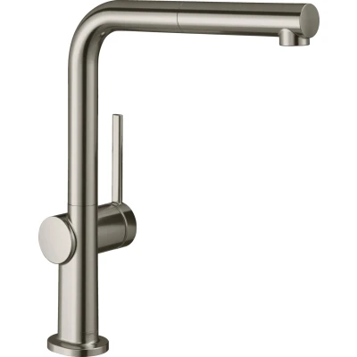 Imagen de hansgrohe Talis M54 grifo de cocina con ducha extraíble, caja del flexo (sBox), 1 tipo chorro, fregadero 270 mm caño giratorio, aspecto acero inoxidable, 72809800