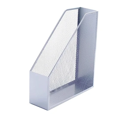 Imagen de Q Connect Revistero Metálico Rejilla Gxa29 Gris 87X295X250 Mm (KF00845)