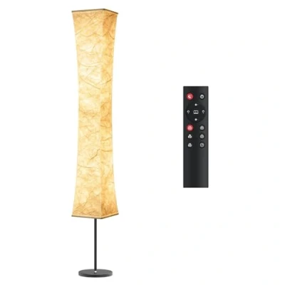 Imagen de tomons LED Lámpara de Pie Regulable, RGB con Temporizador , Inteligente Regulable Remote Control y Sincronización musical, Moderna para Dormitorio
