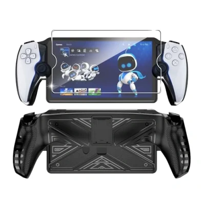 Imagen de FDHYFGDY Funda para Sony Playstation Portal/PS Portal/PS5, de TPU con Soporte, Protectora Antigolpes y antiarañazos (Negro)