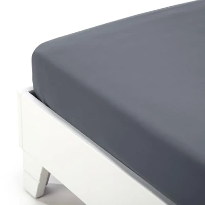Imagen de Caleffi 59038 Jersey Sábana Inferior para Cama de Matrimonio, Color Gris