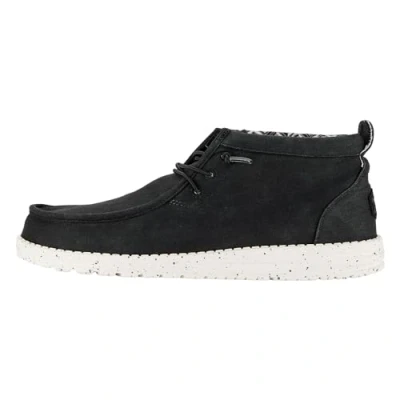 Imagen de HEYDUDE Wally Mid Canvas Botas para Hombre, Black/White, 40