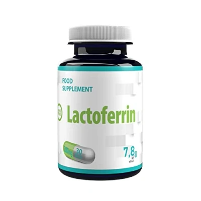 Imagen de Hepatica Lactoferrina 200mg 30 Cápsulas Vegan, Probado en Laboratorio, suplemento de alta resistencia, sin gluten OGM