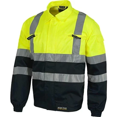 Imagen de Work Team Cazadora combinada Alta Visibilidad con Cintas Reflectantes. EN471. Hombre Marino+Amarillo A.V. XL