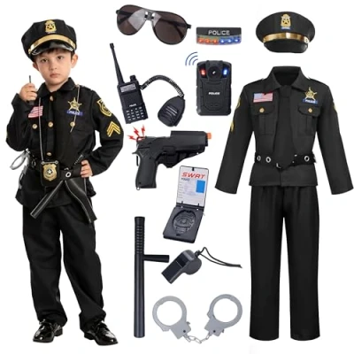 Imagen de Spooktacular Creations Child Boy Police Deluxe Disfraz S