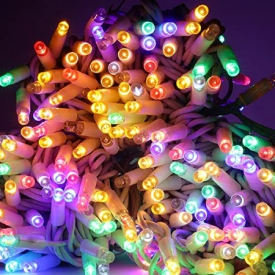Imagen de Luccika Cadena de luces Navidad LED profesional con MaxiLed para restaurantes hoteles calles y avenidas uso exterior e interior (Multicolor, 30 metros 300 LED)