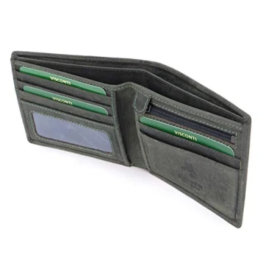 Imagen de VISCONTI Shield 707 Cartera Cuero Hunter Verde RFID